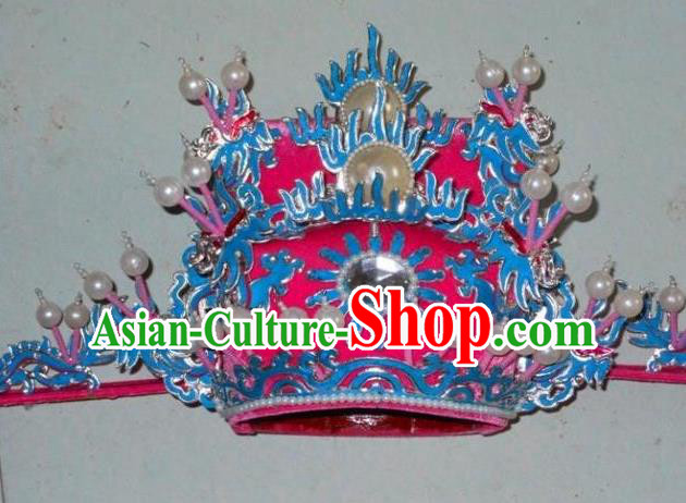 Traditional Chinese Beijing Opera Prime Minister Hair Accessories Peking Opera Chancellor Pink Hats Headwear