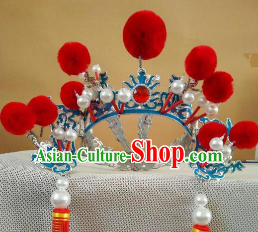 Traditional Chinese Beijing Opera Niche Hats Peking Opera Warrior Headwear