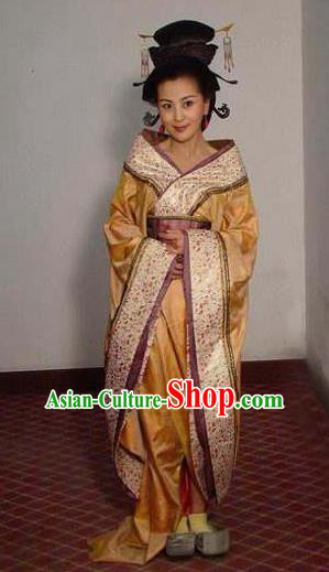 Ancient Traditional Chinese Han Dynasty Imperial Concubine Fu Hanfu Dress Replica Costume for Women