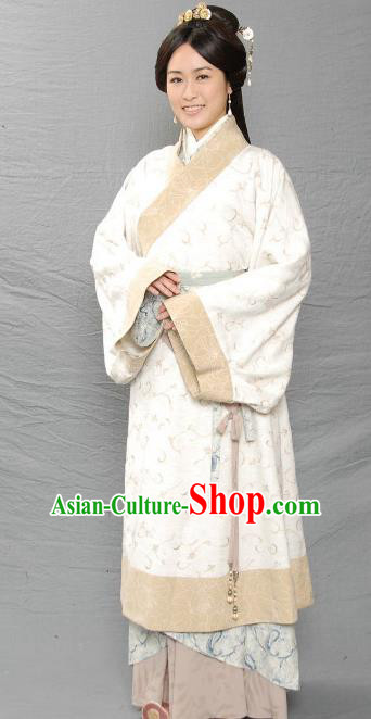 Ancient Chinese Three Kingdoms Period Young Lady Huang Yueying Hanfu Dress Replica Costume for Women