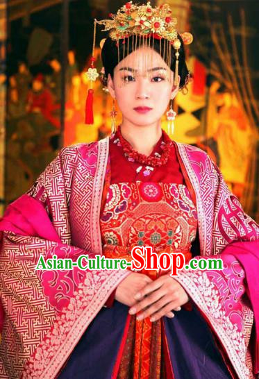 Chinese Ancient Five Dynasties and Ten Kingdoms Chu Princess Hanfu Dress Replica Costume for Women