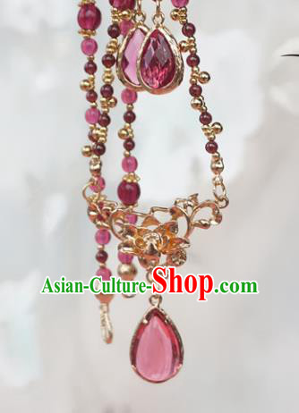 Chinese Handmade Ancient Jewelry Accessories Crystal Necklace Hanfu Necklet for Women