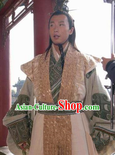 Chinese Ancient Han Dynasty Swordsman Nobility Childe Wang Mang Historical Costume for Men