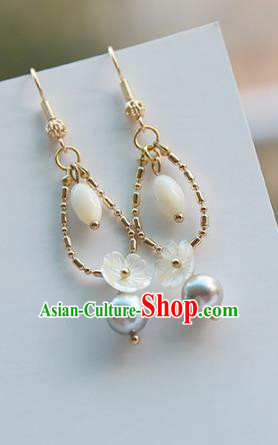Chinese Handmade Ancient Jewelry Accessories Hanfu Tassel Earrings for Women
