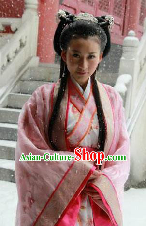 Chinese Ancient Three Kingdoms Period Wei State Princess Qinghe Hanfu Dress Replica Costume for Women