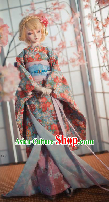 Traditional Asian Japan Costume Japanese Courtesan Iromuji Kimono Vibration Sleeve Kimono Clothing for Women