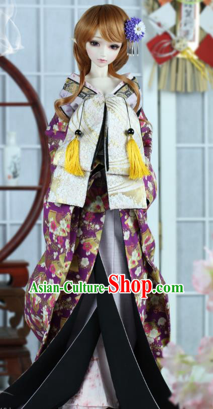 Traditional Asian Japan Costume Japanese Iromuji Kimono Gilding Vibration Sleeve Kimono Clothing for Women