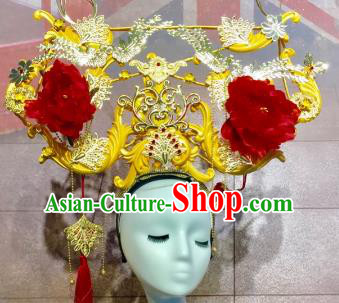 Top Grade China Handmade Hair Accessories Stage Performance Queen Phoenix Coronet Headdress for Women