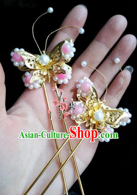Traditional Chinese Ancient Hair Accessories Butterfly Hairpins Hair Jewellery Headwear for Women