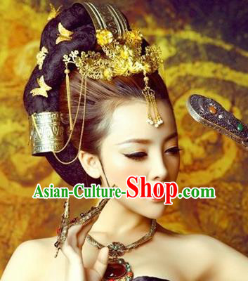Traditional Chinese Ancient Hair Accessories Hairpins Tassel Phoenix Coronet for Women