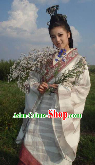 Ancient Chinese Qin Dynasty Palace Lady Dress Replica Costume for Women