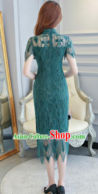 Traditional Ancient Chinese Young Women Cheongsam Dress Republic of China Tangsuit Stand Collar Blouse Dress Tang Suit Clothing