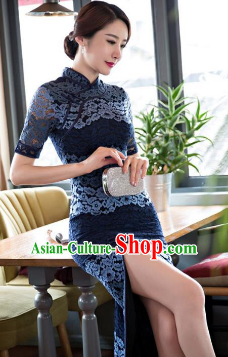 Traditional Ancient Chinese Young Women Cheongsam Dress Republic of China Tangsuit Stand Collar Blouse Dress Tang Suit Clothing