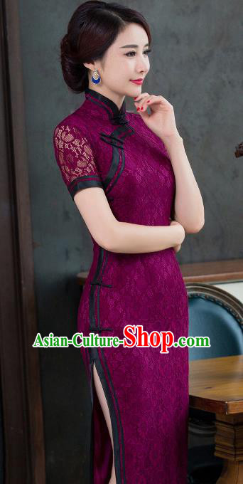 Traditional Ancient Chinese Young Women Cheongsam Dress Republic of China Tangsuit Stand Collar Blouse Dress Tang Suit Clothing
