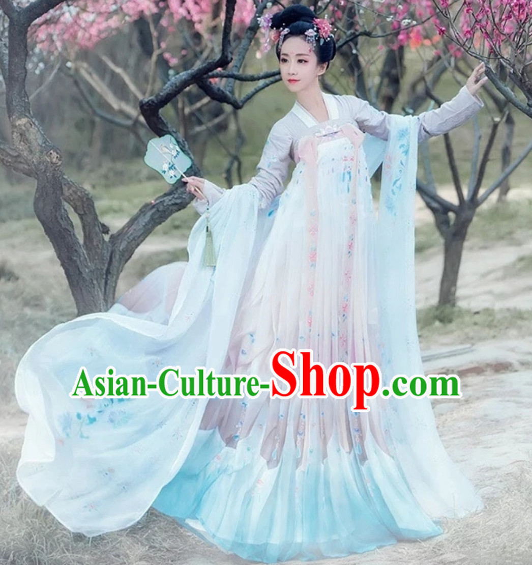 Ancient Chinese Hanfu Dress Clothing  Complete Set for Women Girls