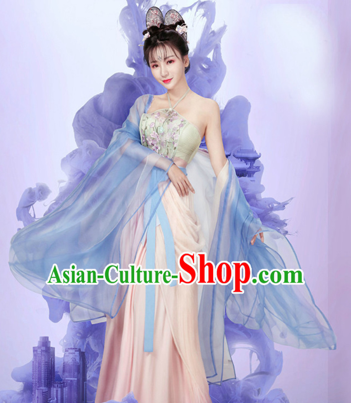 Ancient Chinese Sexy Theater and Reenactment Costumes Hanzhuang Hanfu for Women
