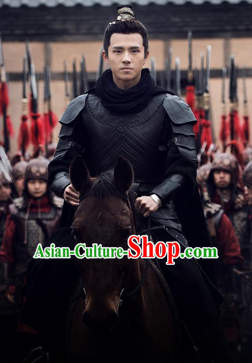 Nirvana in Fire Chinese Ancient Young General Replica Costume Knight-errant Helmet and Armour for Men