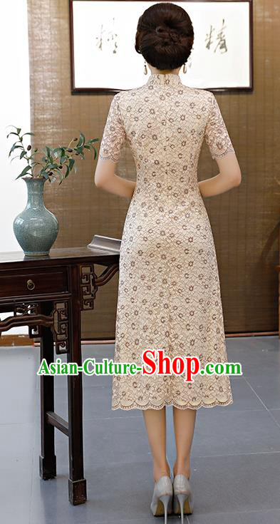 Traditional Ancient Chinese Young Women Cheongsam Dress Republic of China Tangsuit Stand Collar Blouse Dress Tang Suit Clothing