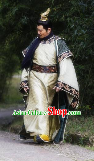 Chinese Ancient Sui Dynasty Emperor Yang Guang Replica Costume for Men