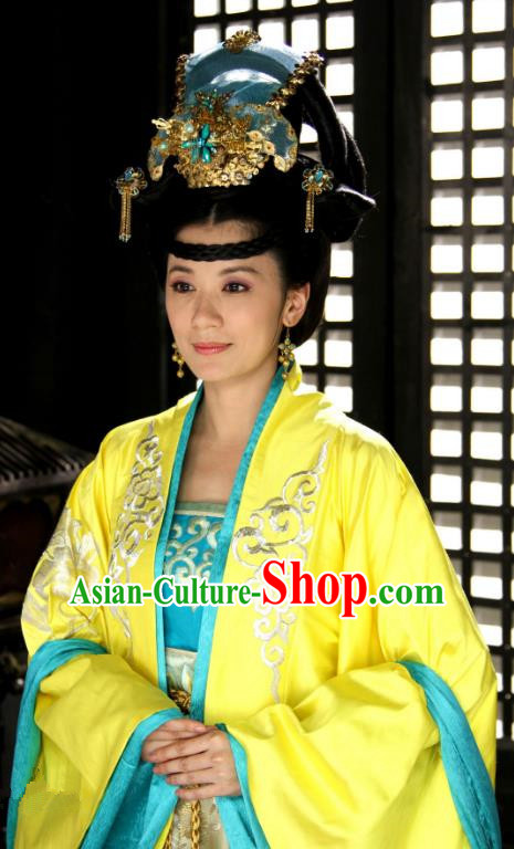 Chinese Ancient Tang Dynasty Palace Princess Taiping Embroidered Dress Replica Costume for Women