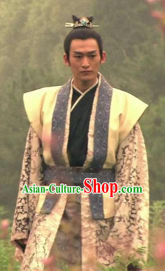 Chinese Ancient Nobility Childe Tang Dynasty Swordsman Replica Costume for Men
