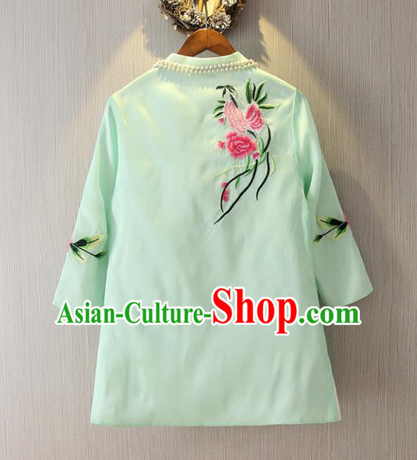 Traditional Ancient Chinese Young Women Cheongsam Dress Republic of China Tangsuit Stand Collar Blouse Dress Tang Suit Clothing