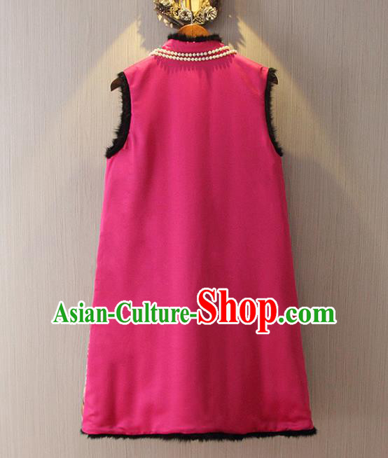 Traditional Ancient Chinese Young Women Cheongsam Dress Republic of China Tangsuit Stand Collar Blouse Dress Tang Suit Clothing