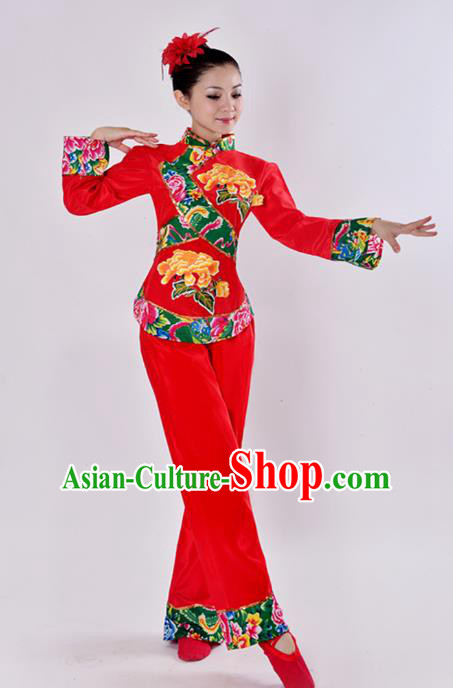 Chinese Classic Stage Performance Chorus Singing Group Costume, Chorus Competition Golden Dress for Women