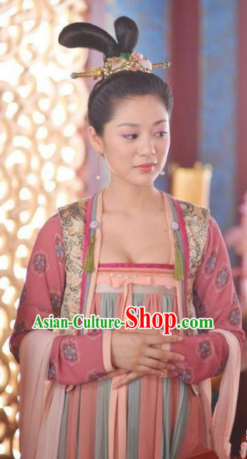 Traditional Chinese Ancient Court Maid Costume, Tang Dynasty Palace Lady Replica Costume for Women
