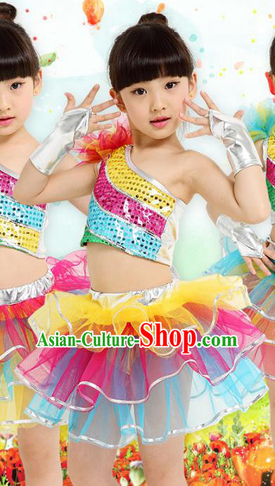 Top Grade Stage Performance Ballet Dance Costume, Professional Classical Dance Bubble Dress for Kids