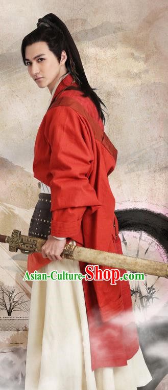 Chinese Ancient Three Kingdoms Period Shu Kingdom Swordsman General Liu Shen Replica Costume for Men