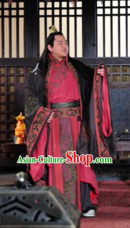 Chinese Ancient Three Kingdoms Period Shu Kingdom Emperor Liu Chan Replica Costume for Men
