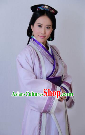 Traditional Chinese Ancient Qin Kingdom Hanfu Court Maid Embroidered Replica Costume for Women