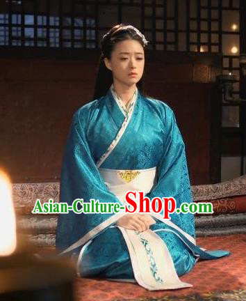 Traditional Chinese Ancient Chu Kingdom Concubine Ju Hanfu Dress Embroidered Replica Costume for Women