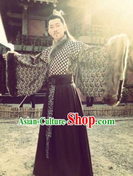 Traditional Chinese Ancient Qin State Politician Diplomat Su Qin Replica Costume for Men