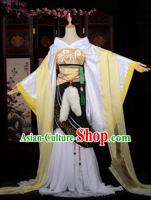 Chinese Ancient Palace Princess Costume Cosplay Tang Dynasty Swordswoman Dress Hanfu Clothing for Women