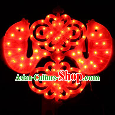 Traditional Handmade Chinese Lanterns Spring Festival Double Fishes Electric LED Lights Lamps Hanging Lamp Decoration