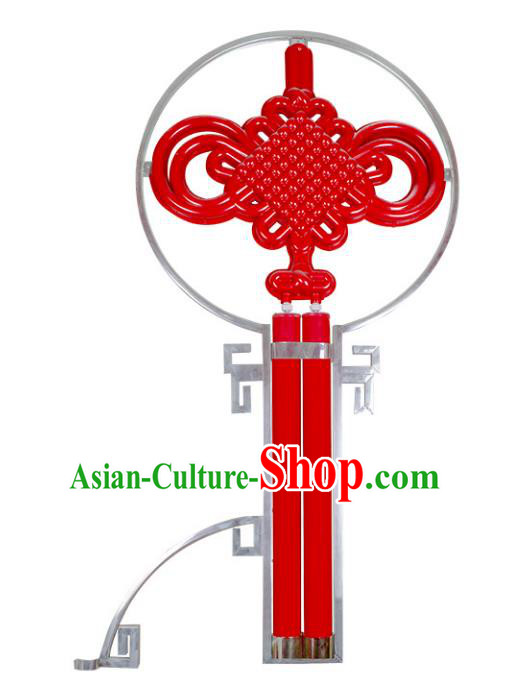 Traditional Handmade Chinese Red Lanterns Spring Festival Chinese Knots Electric LED Lights Street Light Lamp Decoration