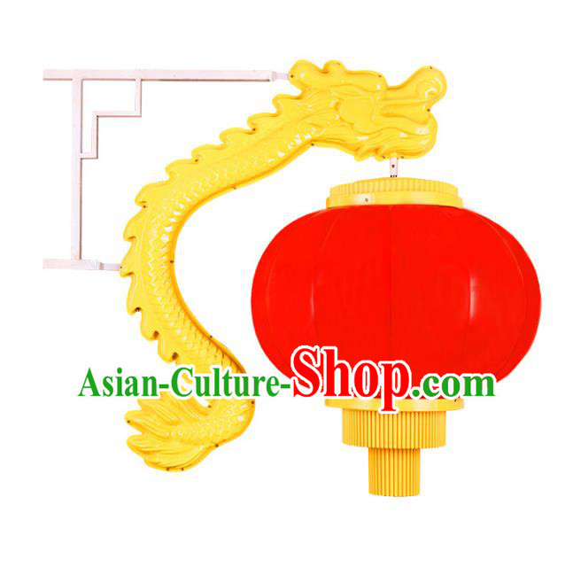 Traditional Handmade Chinese Dragon Head Lanterns Spring Festival Electric LED Lights Street Light Lamp Decoration
