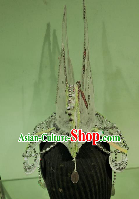 Chinese Classical Dance Stage Performance Hair Accessories Traditional Folk Dance Drum Dance Hats Headwear for Women