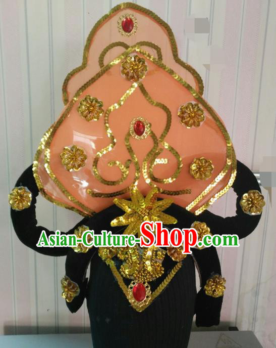 Chinese Classical Dance Hair Accessories Traditional Dunhuang Flying Apsaras Folk Dance Headwear for Women