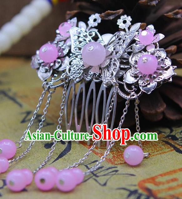 Chinese Ancient Hair Accessories Hanfu Hairpins Traditional Butterfly Hair Comb Headwear for Women