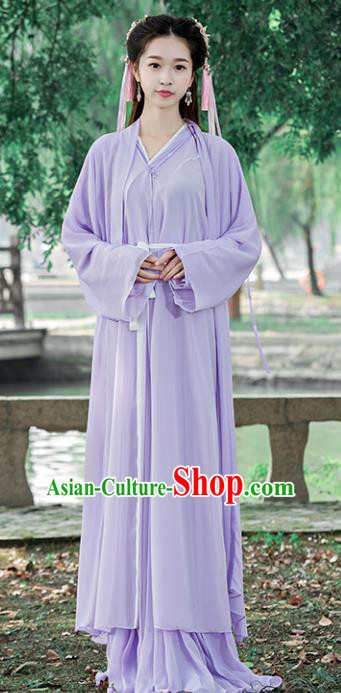 Traditional Chinese Ancient Swordswoman Costume Song Dynasty Young Lady Hanfu Dress for Women