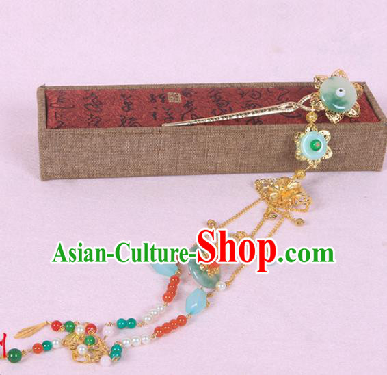 Chinese Ancient Hair Accessories Hanfu Hairpins Step Shake Traditional Palace Headwear for Women