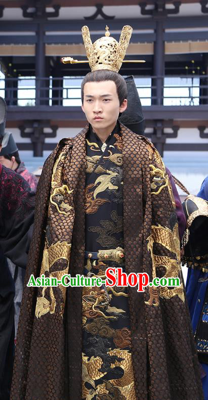 Chinese Ancient Emperor Hanfu Clothing Untouchable Lovers Southern and Northern Dynasties Monarch Replica Costume for Men