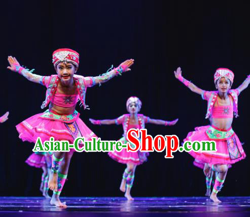 Traditional Chinese Mongolian Minority Folk Dance Costume, Children Classical Dance Ethnic Dress Clothing for Kids