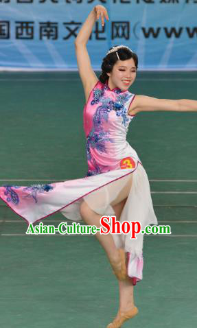 Chinese Traditional Stage Performance Costumes Folk Dance Classical Dance Dress for Women