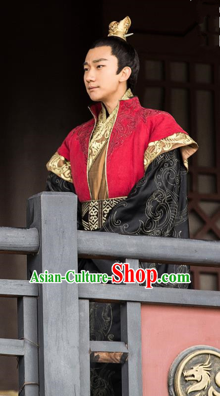 Nirvana in Fire II Chinese Ancient Royal Highness Xiao Yuanqi Embroidered Historical Costumes for Men