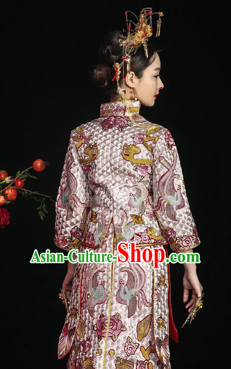 Traditional Chinese Wedding Costumes Traditional Xiuhe Suits Ancient Chinese bridal Full Dress