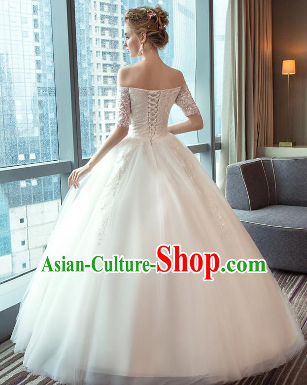 Top Grade Stage Performance Catwalks Costumes Wedding Dress Princess Full Dress Chorus Modern Fancywork Clothing